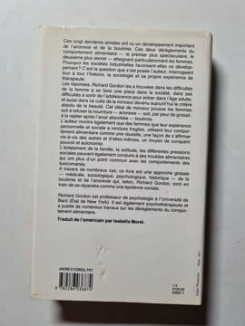 Anorexie et boulimie anatomie d'une épidémie sociale. Richard A. Gordon