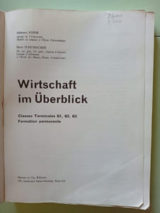 Wirtschaft im Überblick (Aperçu de l'économie)