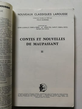 Contes et nouvelles tome II. Guy de Maupassant