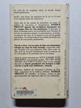 Des vies antérieures aux vies futures : Réincarnation et immortalité. Patrick Drouot