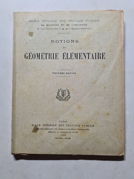 Notions de Géométrie élémentaire. undefined