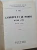 L'Europe et le Monde. P. Vial