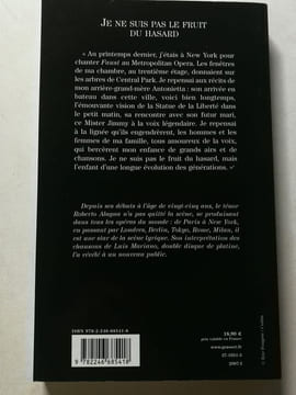 Je ne suis pas le fruit du hasard. Alagna Roberto Mazingarbe Danièle