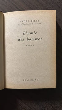 L'amie des hommes. André Billy