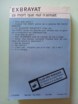 Ce mort que nul n'aimait. Exbrayat Charles