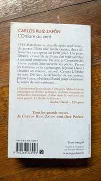 L'ombre du vent. Ruiz Zafon Carlos