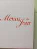 Menus du Jour. Anonyme