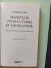 Manifeste pour la terre et l'humanisme : Pour une insurrection des consciences. Rabhi Pierre  Hulot Nicolas