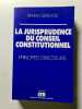 La jurisprudence du Conseil constitutionnel. Bruno Genevois
