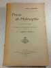 Pr&eacute;cis de Philosophie II. - Logique - Morale. L'Abb&eacute; Levesque