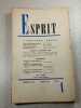Esprit vingti&egrave;me ann&eacute;e - 1. M.D. Chenu  Bertolt Brecht  Jean Lacroix  Paul-Louis Landsberg  A.P. Lentin  Henry Dumery  J.M. Auzias  P.A. Touchard  ...