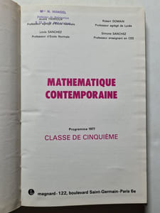 Mathématique contemporaine