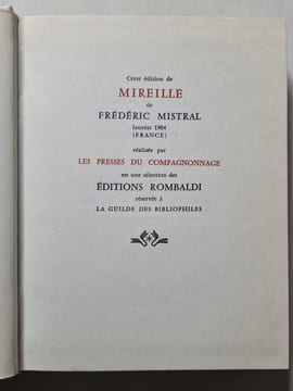 Mireille. Frédéric Mistral