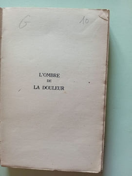 L'ombre de la douleur. Daniel-Rops