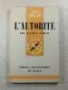 L'autorit&eacute;. Maurice Marsal