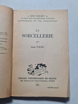 La sorcellerie. Jean Palou