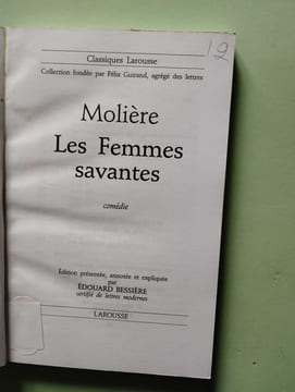 MOLIERE FEMMES SAVANTES. Molière