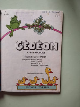 Gédéon et le crocodile. Benjamin Rabier