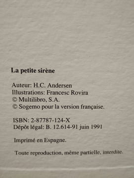 La petite sirène. H.C.andersen
