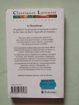 Misanthrope: Comédie. Moliere Jean-Baptiste