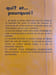 Qui ? Et... pourquoi. John Wainwright