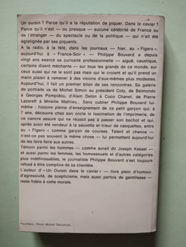Un oursin dans le caviar. PHILIPPE BOUVARD