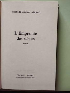 L'empreinte des sabots. Clément-Mainard Michelle