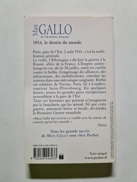 1914 : le destin du monde. Max Gallo