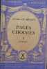 Pages choisies I (Po&eacute;sie). Alfred de Musset