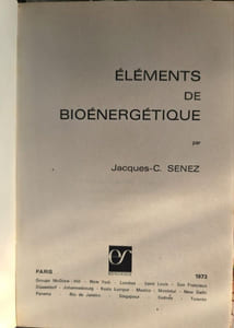 Éléments de bioénergétique