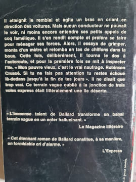 L'île de béton. J. G. Ballard