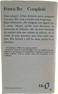 Complicité. Francis Iles