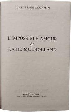 L'impossible amour de katie mulholland. Cookson Catherine