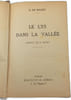 Le lys dans la vall&eacute;e. H. de Balzac