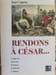 Rendons &agrave; C&eacute;sar. Daniel Appriou