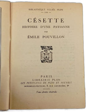 Césètte : histoire d'une paysanne. Émile Pouvillon