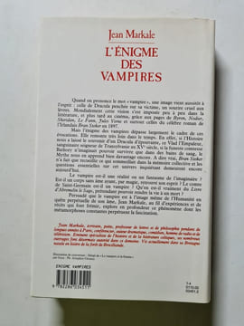 L'énigme des vampires. Jean Markale