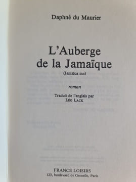 L'Auberge de la Jamaïque. Daphné du Maurier