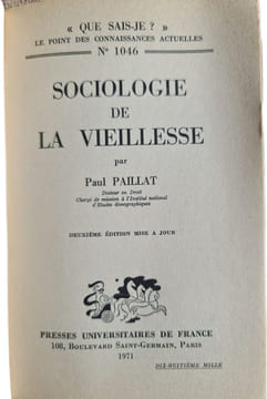 Sociologie de la vieillesse. Paul Paillat