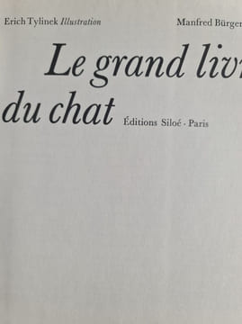 Le grand livre du chat. undefined