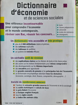 Dictionnaire d'économie et de sciences sociales. Claude-Danièle Échaudemaison