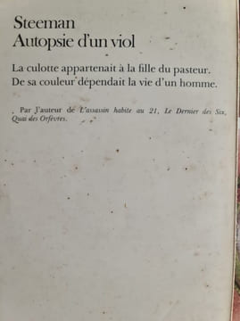 Autopsie d'un viol. Steeman