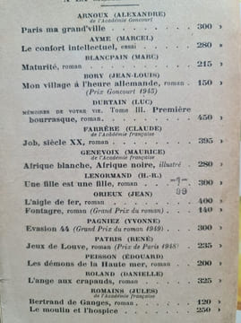 Le Narthex. André Billy