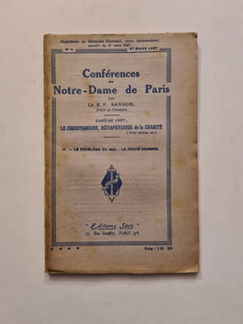 Conférences de Notre-Dame de Paris IV-le probleme du mal le poche originel. Le R. P. Sanson