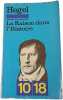 La Raison dans l'Histoire. HEGEL