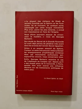 L'énigme du Grand Sphinx. Georges Barbarin