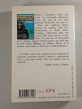 L'incroyable secret. CLIVE CUSSLER
