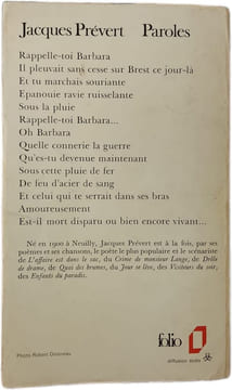 Paroles. Jacques Prévert