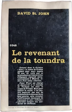 Le revenant de la toundra. DAVID ST. JOHN