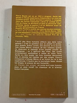 La Planète des Singes. Pierre Boulle